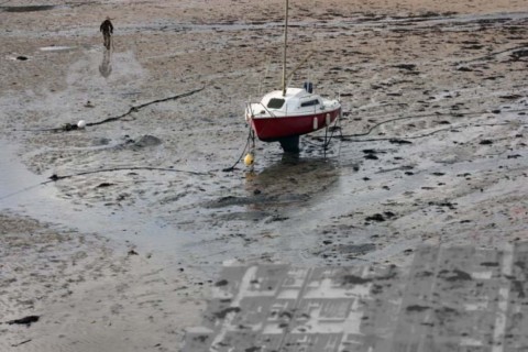 Plusieurs reflets en bord de mer